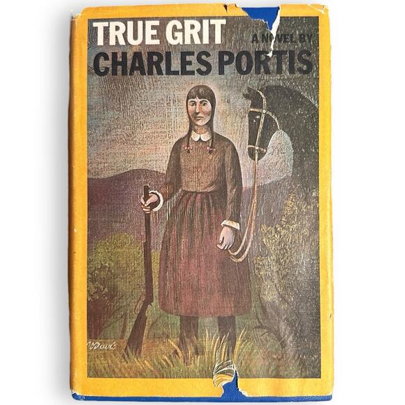True Grit Charles Portis 1968 First 1st Book Club Edition HC DJ Hardcover Book - Picture 1 of 13